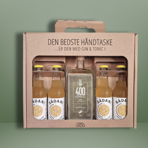400 Conigli Rosemary Gin Håndtaske med Sådan! Mandarin & Appelsin Tonic