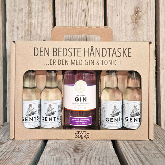 Capesthorne Rhubarb & Lavender Gin Håndtaske med Gents Tonic
