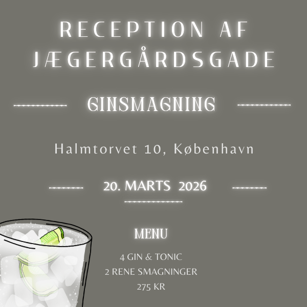 Reception & Ginsmagning på Halmtorvet – København