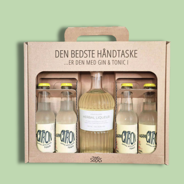 Four Jiggers Herbal Liqueur Håndtaske med Sådan! Citron Tonic