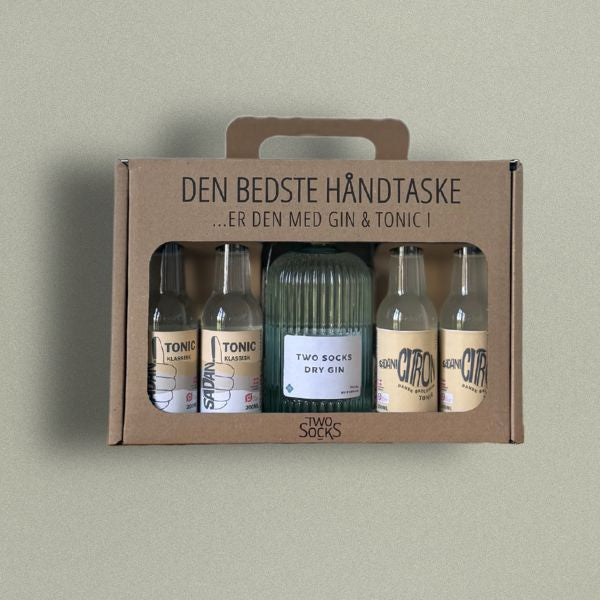 Two Socks Dry Gin Håndtaske med 4 Sådan! Tonic