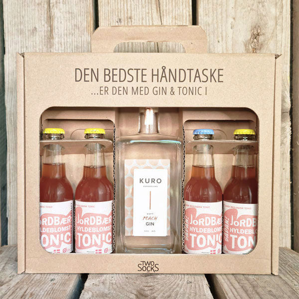 Kuro Soft peach Gin Håndtaske med Sådan! jordbær Hyldeblomst Tonic