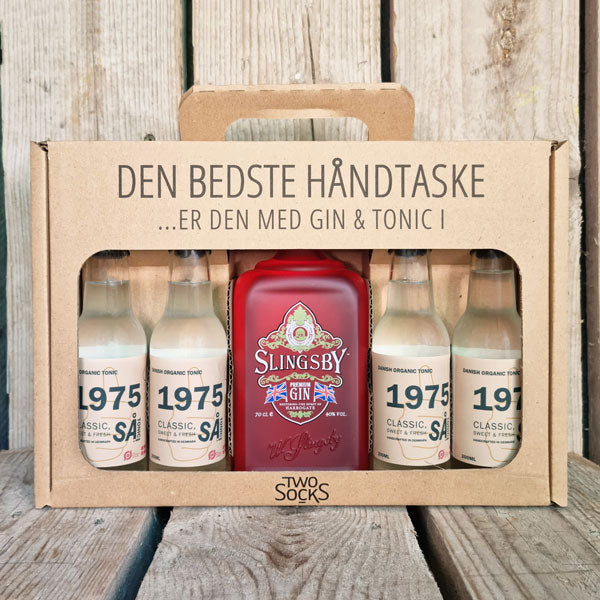 Slingsby Rhubarb Gin Håndtaske med SÅ 1975 Classic Tonic