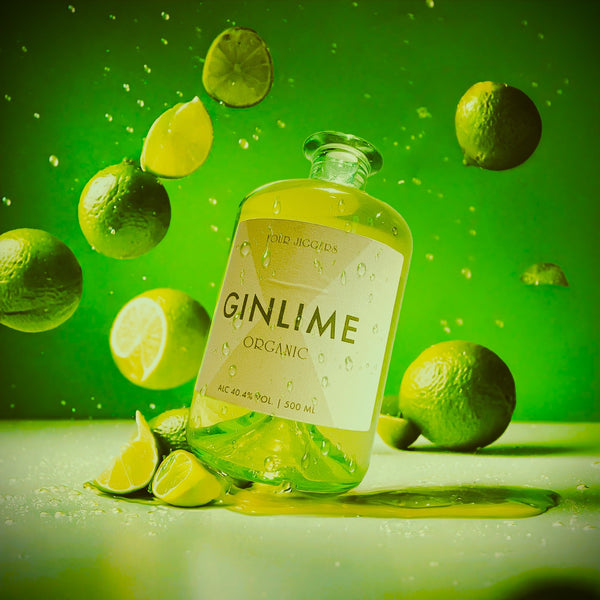 Four Jiggers Ginlime 500 ml - Dansk Gin - Økologisk -Two Socks