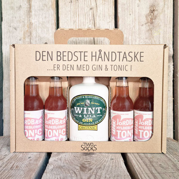 Wint & Lila Dry Gin Håndtaske med Sådan! Jordbær Hyldeblomst Tonic